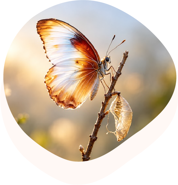 Schmetterling als Sinnbild für Entfaltung